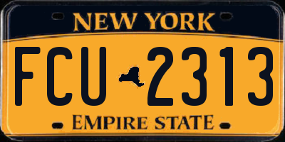 NY license plate FCU2313