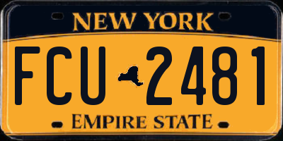 NY license plate FCU2481