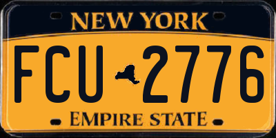NY license plate FCU2776