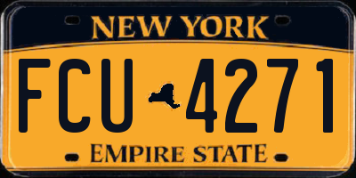 NY license plate FCU4271
