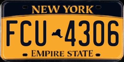 NY license plate FCU4306