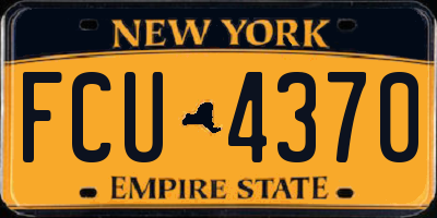 NY license plate FCU4370