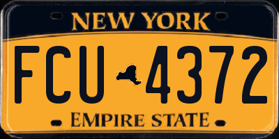 NY license plate FCU4372