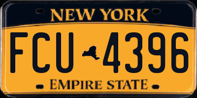 NY license plate FCU4396