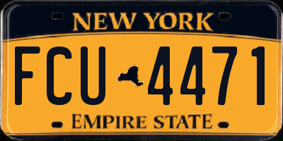 NY license plate FCU4471