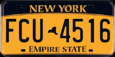NY license plate FCU4516