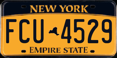 NY license plate FCU4529