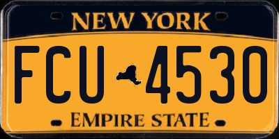NY license plate FCU4530