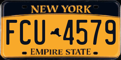 NY license plate FCU4579