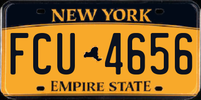 NY license plate FCU4656