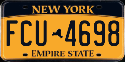 NY license plate FCU4698