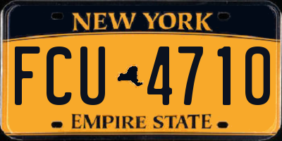 NY license plate FCU4710