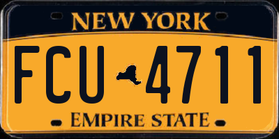 NY license plate FCU4711