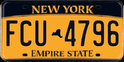 NY license plate FCU4796
