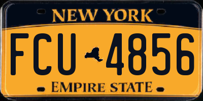 NY license plate FCU4856