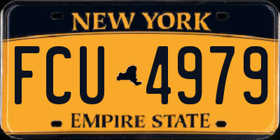 NY license plate FCU4979