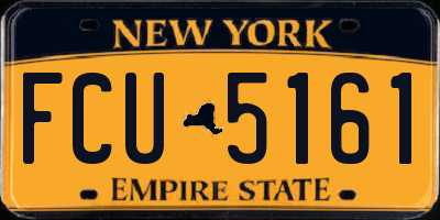NY license plate FCU5161