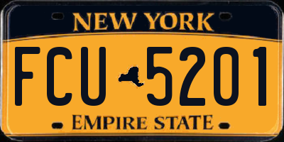 NY license plate FCU5201