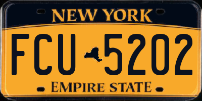 NY license plate FCU5202