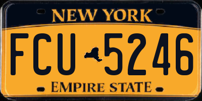 NY license plate FCU5246