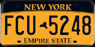 NY license plate FCU5248