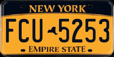 NY license plate FCU5253