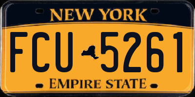 NY license plate FCU5261