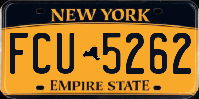 NY license plate FCU5262