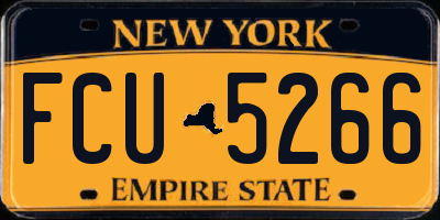 NY license plate FCU5266