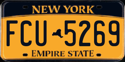 NY license plate FCU5269