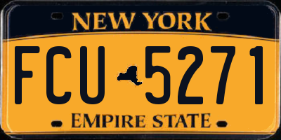 NY license plate FCU5271