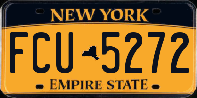 NY license plate FCU5272