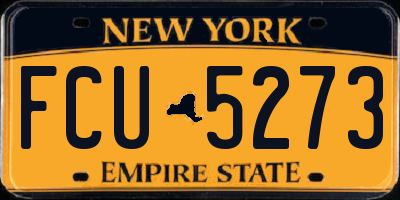 NY license plate FCU5273