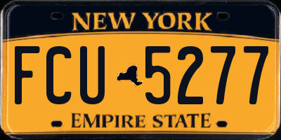 NY license plate FCU5277