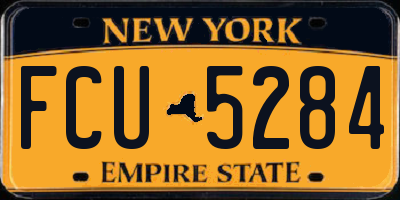 NY license plate FCU5284