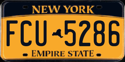 NY license plate FCU5286