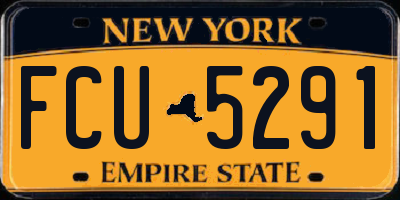 NY license plate FCU5291