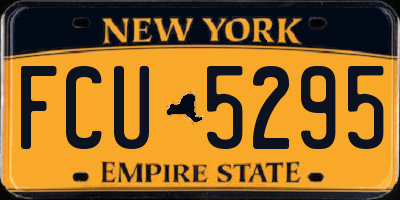 NY license plate FCU5295