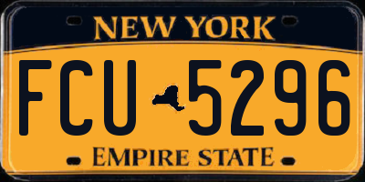NY license plate FCU5296