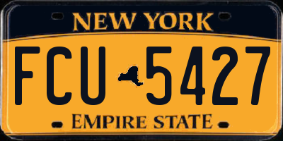 NY license plate FCU5427