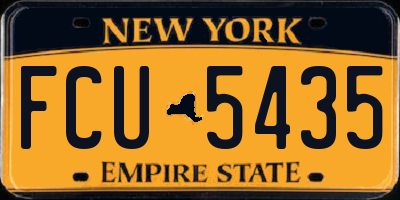 NY license plate FCU5435