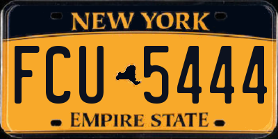 NY license plate FCU5444