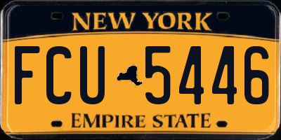 NY license plate FCU5446