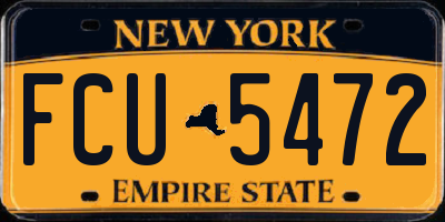 NY license plate FCU5472
