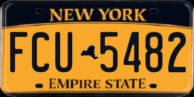 NY license plate FCU5482