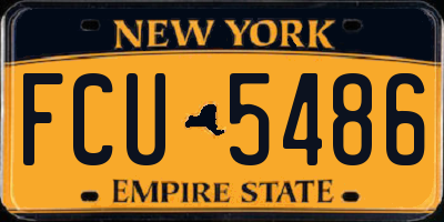 NY license plate FCU5486