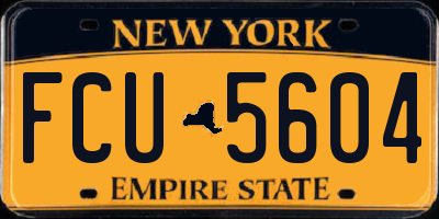 NY license plate FCU5604