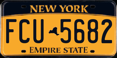 NY license plate FCU5682