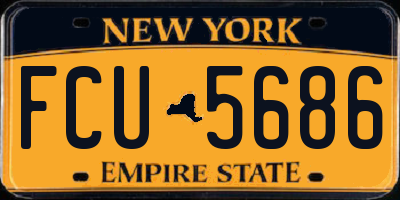 NY license plate FCU5686