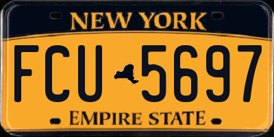 NY license plate FCU5697